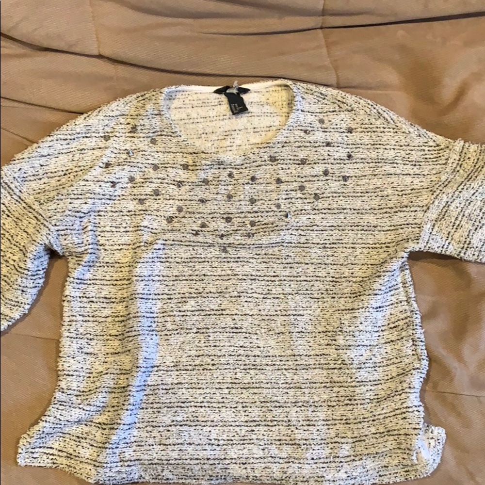 sweater top with studs
